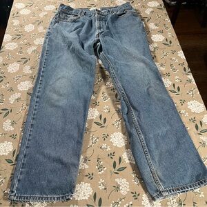 Levis 550 Jeans Mens 36x32 Blue Denim Distressed Relaxed Fit 90s Y2K
